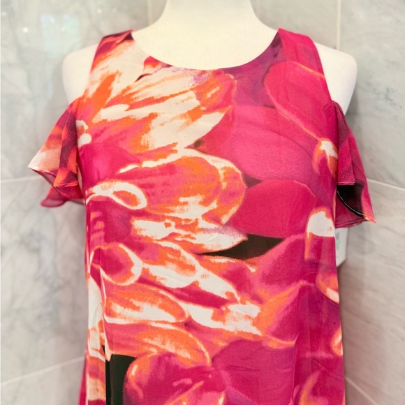 KENSIE Floral Print Cold Shoulder Dress - NWT $108 - WOMEN’S SIZE 8 - Picture 9 of 11